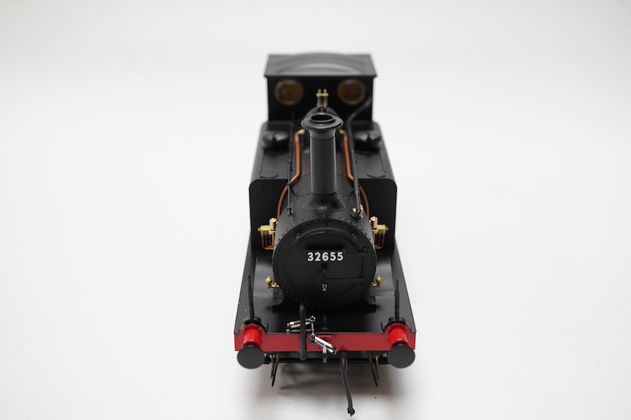 A boxed Dapol 0 gauge BR Terrier class A1X 0-6-0T locomotive, 32655, in black livery
